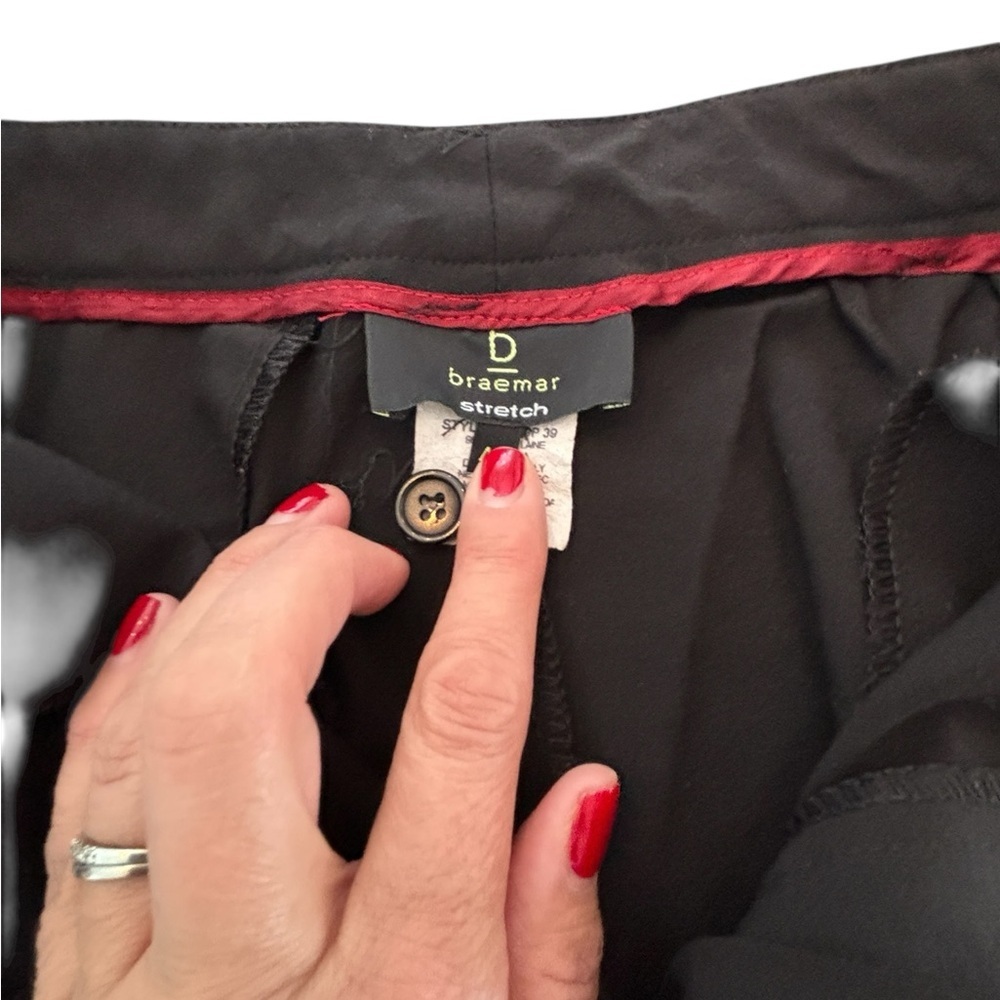Braemar Stretch Black Wool Dress Pants 4P Petite Made in Canada